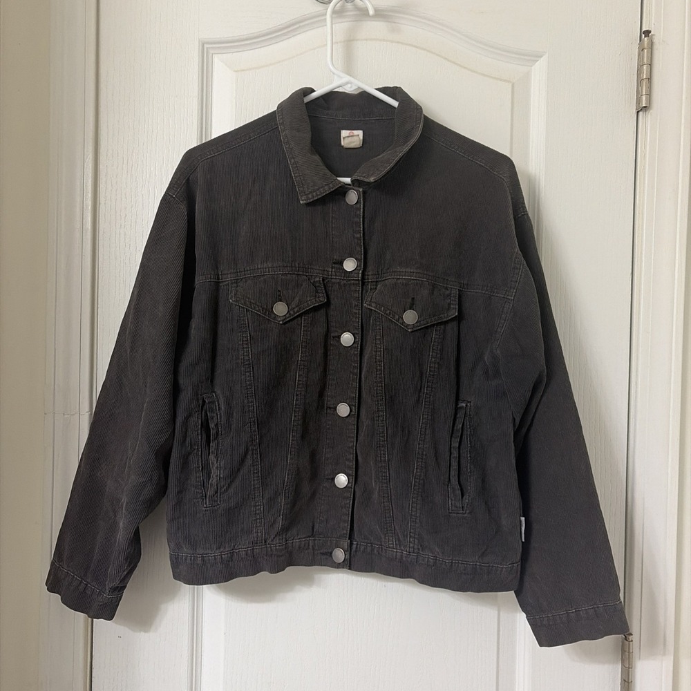 Vintage Sisstrevolution Gray Button Up Jacket Size S Goth Grunge Alternative